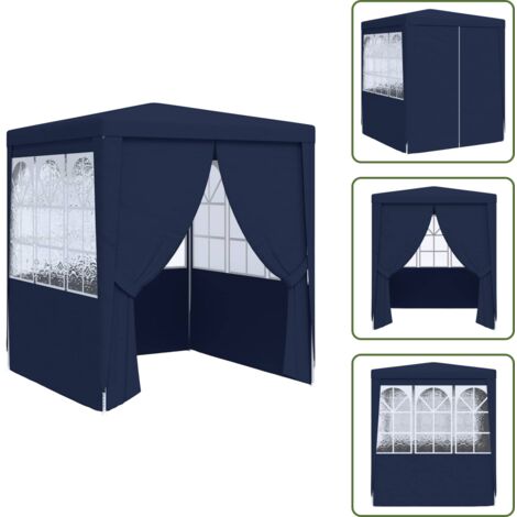 Gazebo con pareti - vidaXL Gazebo Professionale con Pareti 2x2 m Blu 90 g/m² - Gazebo per eventi