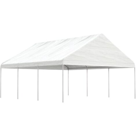 Gazebo con Tetto Bianco 6,69x5,88x3,75 m in Polietilene vidaXL