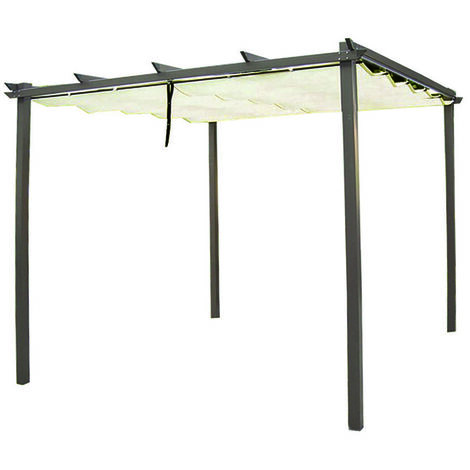 TOOLPORT Gazebo da Giardino 3x3 m - Premium 100% Impermeabile - con 4 Teli  Laterali - ca. 220g/m² Telo del Tetto Color Crema : : Giardino e  giardinaggio