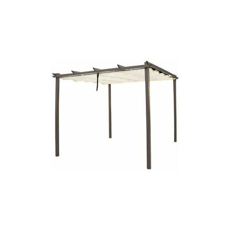 Gazebo Con Tetto Scorrevole - dimensioni: mt.3x3x2,2h. - colore beige