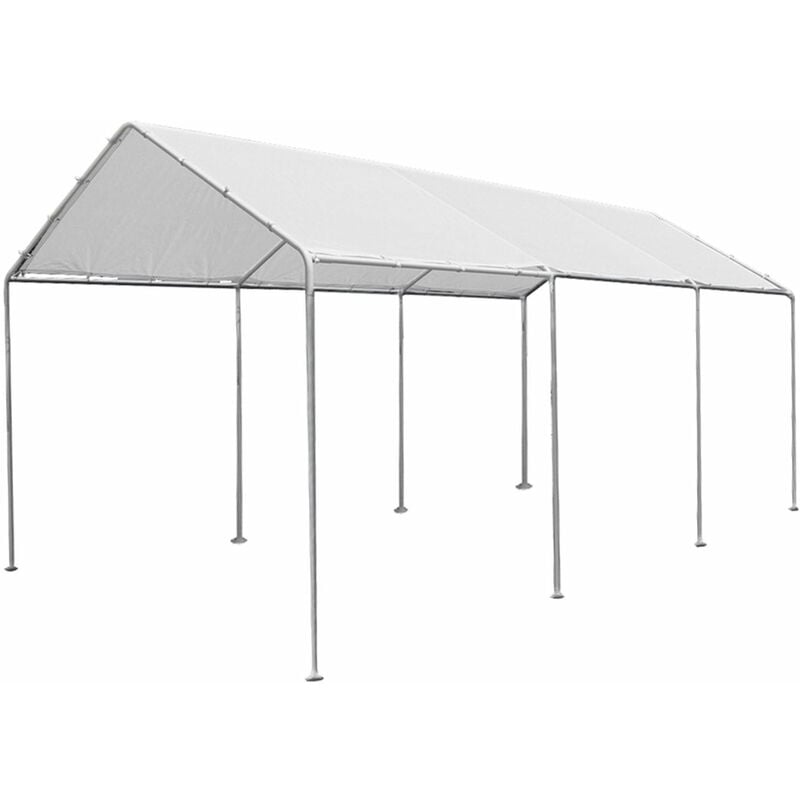 Gazebo da esterno 3x6 mt per auto box parcheggio con struttura tubolare in acciaio