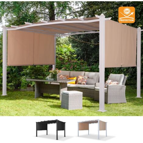 ELIOS PARASOLS Gazebo da esterno giardino in alluminio rettangolare 3x4m Barbados Colore: Bianco