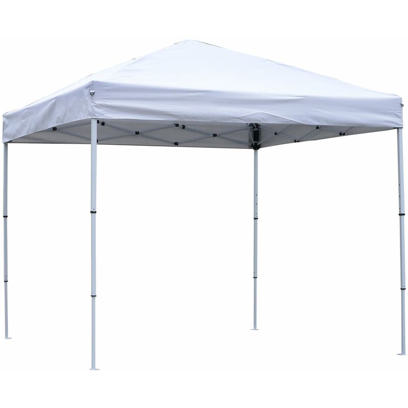 miozzi Gazebo da Giardino 3x3m in Acciaio Bianco
