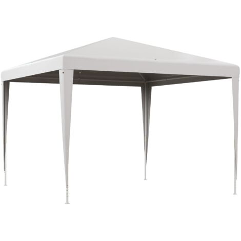 Gazebo da Giardino 293x293 cm Pieghevole e Portatile con Copertura Anti UV Bianco