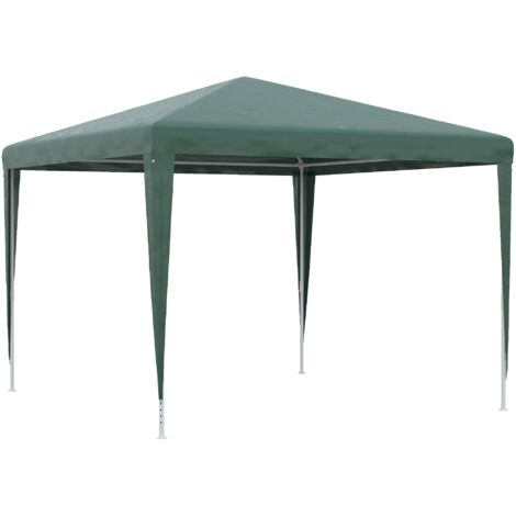 Gazebo da Giardino 293x293x252H cm Pieghevole e Portatile con Copertura Anti UV Verde