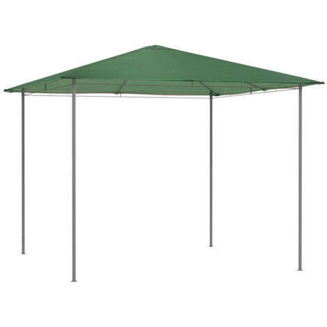 Gazebo da Giardino 3x3 cm Verde per Esterno Copertura in Poliestere Resistente