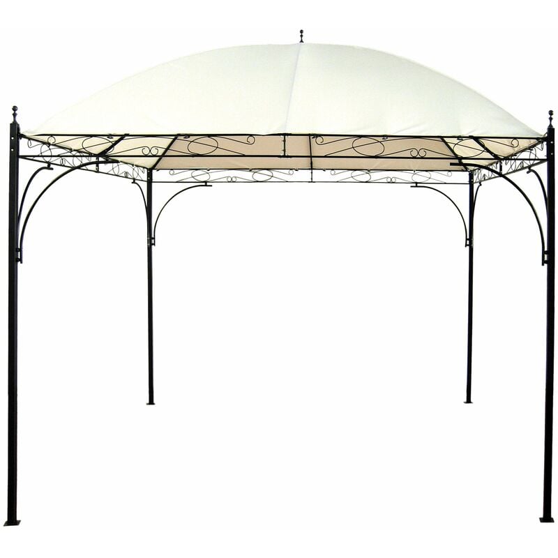 Gazebo da Giardino 3x3m in Metallo Morel Seattle Ecrù