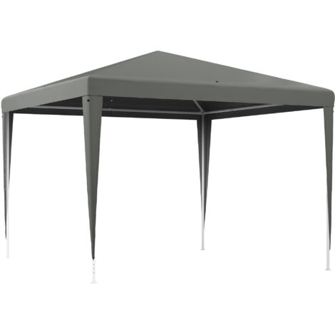 Gazebo da Giardino 3x3m Pieghevole e Portatile per Feste con Copertura Anti UV, Grigio