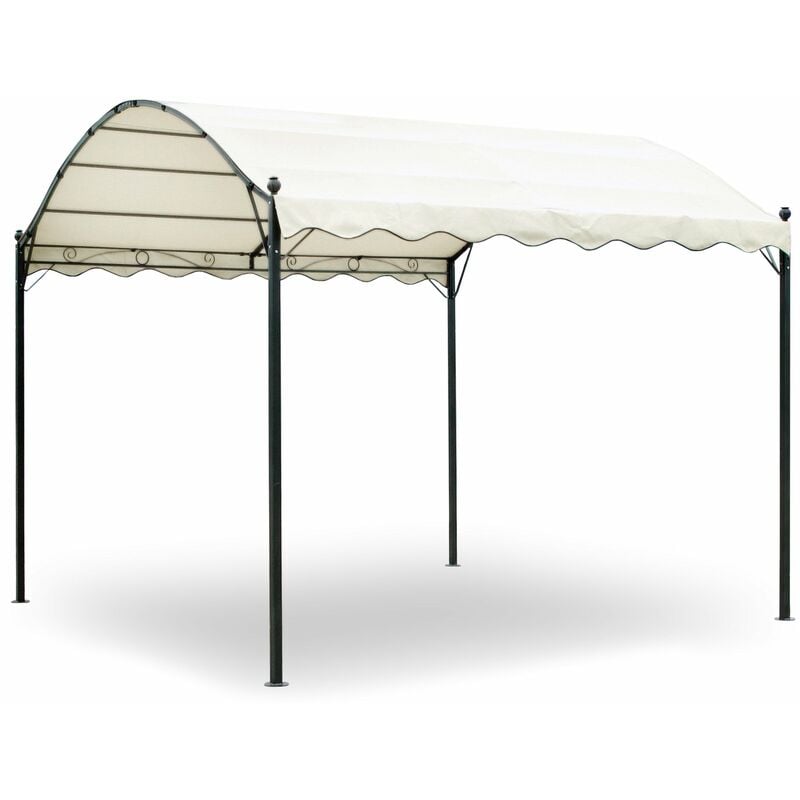 Gazebo da Giardino 3x4m in Ferro Morel Boston Bianco