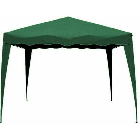 Gazebo da Giardino Pieghevole 3x3m Tessuto Poliestere Becker Verde