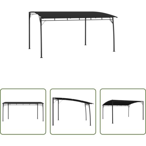 Gazebo da giardino -  Tenda Parasole da Giardino 4x3x2,55 m Antracite