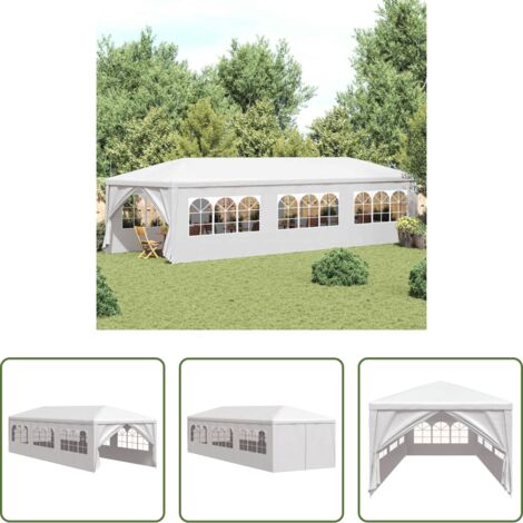 Gazebo da giardino -  Tenda per Feste 3x9 m Bianca