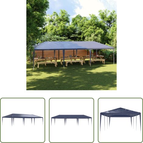 Gazebo da giardino -  Tenda per Feste 4x9 m Blu
