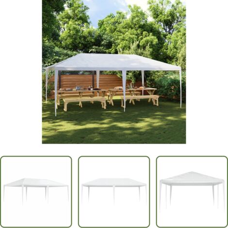 Gazebo da giardino -  Tendone per Feste 4x6 m Bianco
