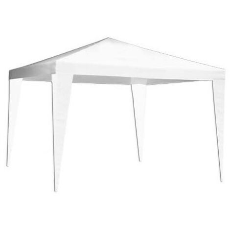 Gazebo de exterior estructura de acero blanco 3x2 m