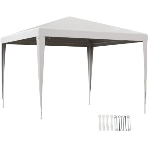 Gazebo de jardin 3x3 m portable avec couverture UV, blanc