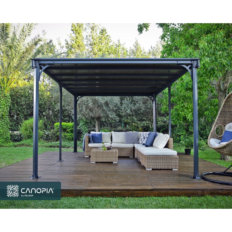 Canopia Tonnelle de jardin Milano 3X4.3 Grise