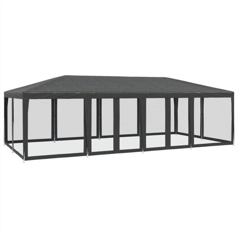 Tente de fête avec 12 parois latérales maille anthracite 8x4 m vidaXL