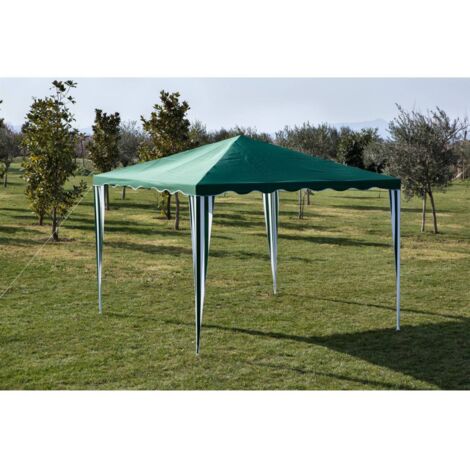 GAZEBO EN ACIER PEINT VERT TOP MT.2X2