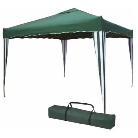 Gazebo extérieur pliant vert camel 3x3 structure en acier