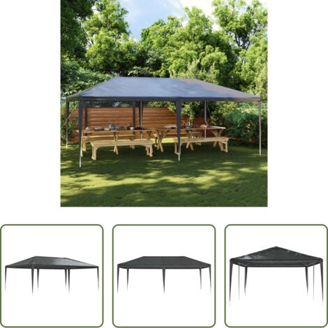 Gazebo -  Gazebo Professionale 4x6 m Antracite 90 g/m²