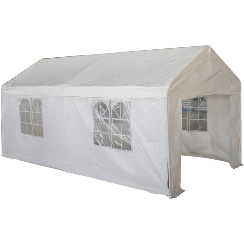 Lifeingarden - Gazebo Idaho mt 3x6 en me'tal avec tissu en polyester blanc hauteur maximale 3 m pour jardin exte'rieur