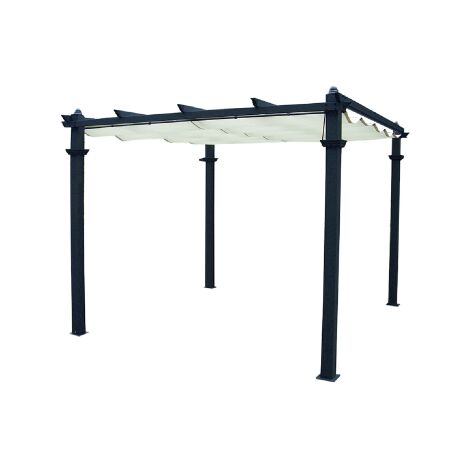 Gazebo Illinois 3x4 mt structure en aluminium et plateau en polyester pour jardin exte'rieur
