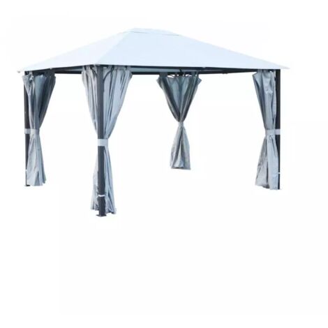Gazebo in Ferro 3x3,6 Metri colore grigio M0457-38