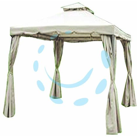GAZEBO IN METALLO CON CHIUSURE LATERALI 3x3