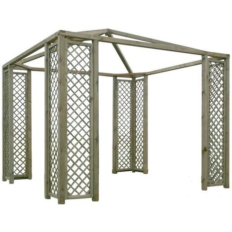 Gazebo in legno di pino autoclavato 300x300 cm LASA