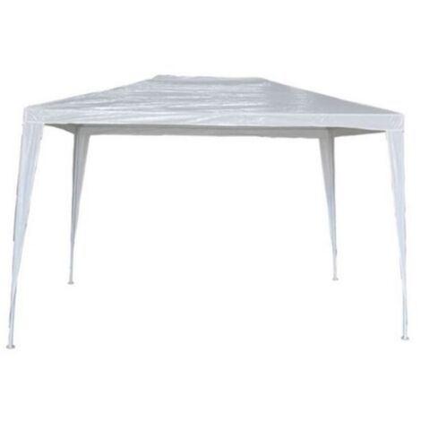 Gazebo Macon telaio in acciaio verniciato e telo in polietilene mt 2x3 bianco per giardino esterno Bianco 2x3 mt
