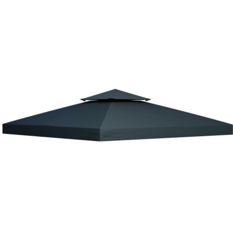 Gazebo métallique 3x3 m pour jardin et fêtes, tente extérieure polyvalente, toile de remplacement adaptée pour abri de jardin et espace extérieur