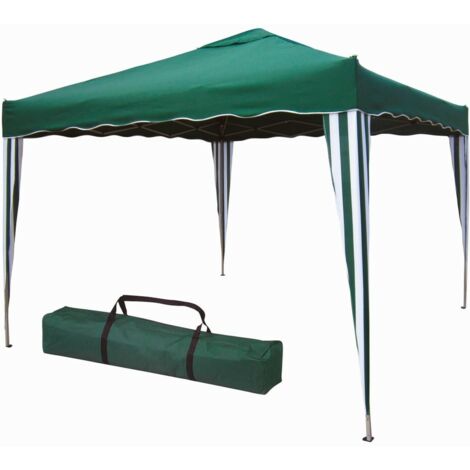 Gazebo metallo pieghevole 3x3 automatico verde con sacca 787/33 - biacchi ettore