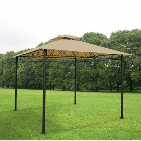 GAZEBO MOD. LUX MT 3X3 MT ANTRACITE E BEIGE