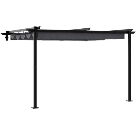 Gazebo mural Anthracite Acier CFW220523