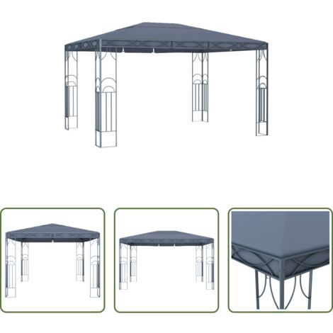 Gazebo per cene -  Gazebo 400x300 cm Antracite