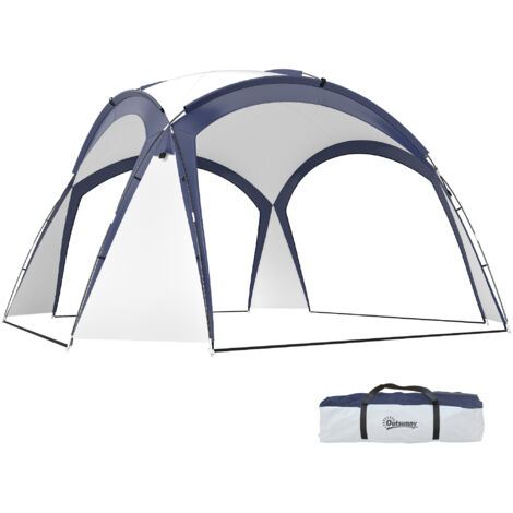 Gazebo per feste, 3,5x3,5 m - Crema/Blu