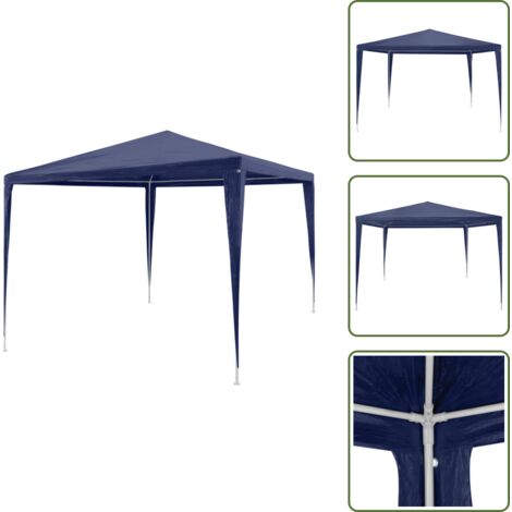 Gazebo per matrimoni - vidaXL Gazebo da Esterno Tenda per Feste 3 x 3 Blu - Gazebo per barbecue