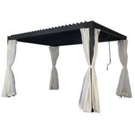 GAZEBO PERGOLA CON LAMELLE ORIENTABILI MT. 3X4X2,4H