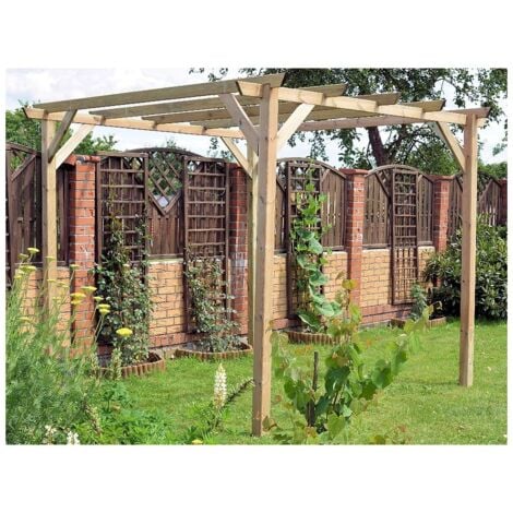 Gazebo pergola eco 300x300 legno pino massello impregnato - Losa