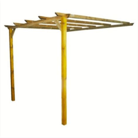 FAR GAZEBO PERGOLA PERGOLATO ADDOSSATA A MURO PARETE 3x2,8 MT LEGNO GIARDINO 651Z