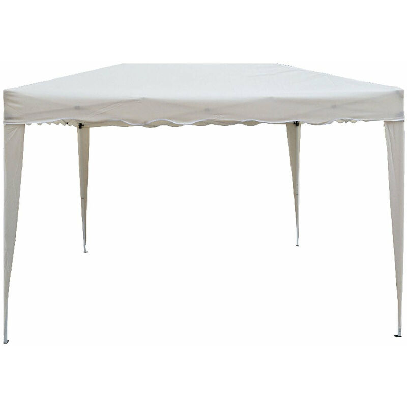 Garden Deluxe Collection - Gazebo pieghevole con struttura in acciaio con sacca inclusa per fiere e mercatini Camel - White - L300xP300xH max 260 cm