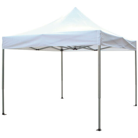 Gazebo pieghevole da esterno 3x3 mt con struttura in alluminio e telo in poliestere Compact