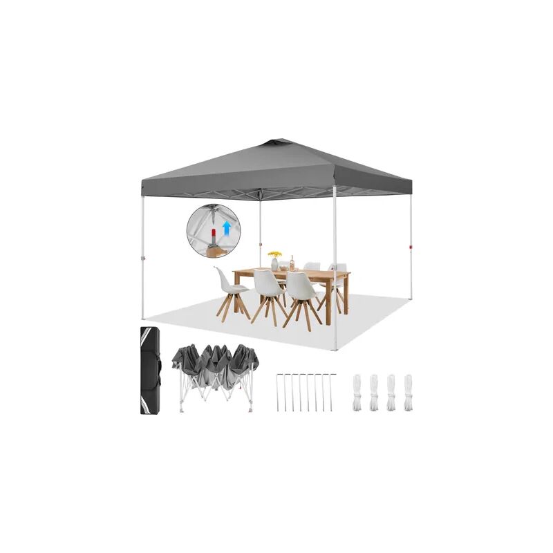 Image of Gazebo Pieghevole da Giardino 3x3m . Gazebo Impermeabile Pop Up . Tendone da Esterno. Apertura di ventilazione superiore. Altezza Regolabile.