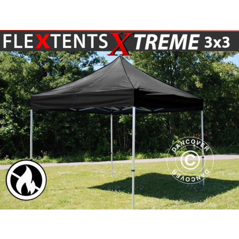 Gazebo pieghevole Gazebo rapido FleXtents Xtreme 50 3x3m Nero,