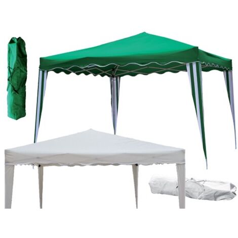 Gazebo pieghevole per esterno Camel verde 3x3 struttura in acciaio