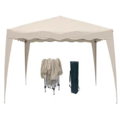 Gazebo poliestere ripiegabile bianco - cm.300x300x250h. colore beige a-08 1 pezzi Vette