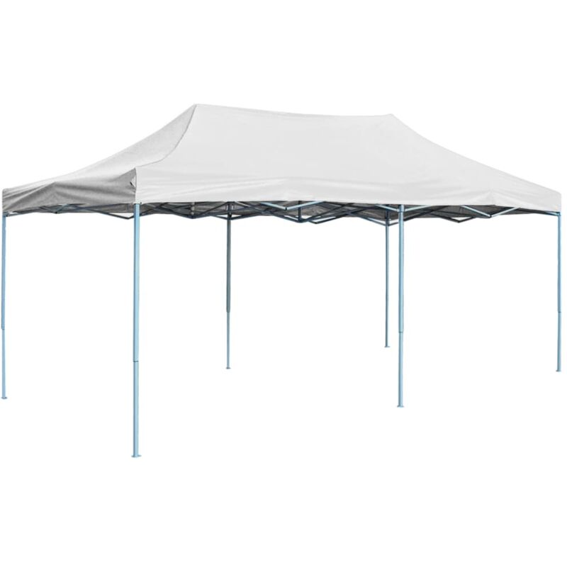 Vidaxl Gazebo Professionale Pieghevole 3x6 M Acciaio Bianco