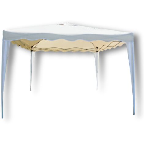 Gazebo richiudibile con tessuto oxford bianco 3x3 mt