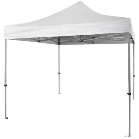 Gazebo richiudibile in alluminio professionale struttura esagonale Market-Pro 3X3 Bianco impermeabile